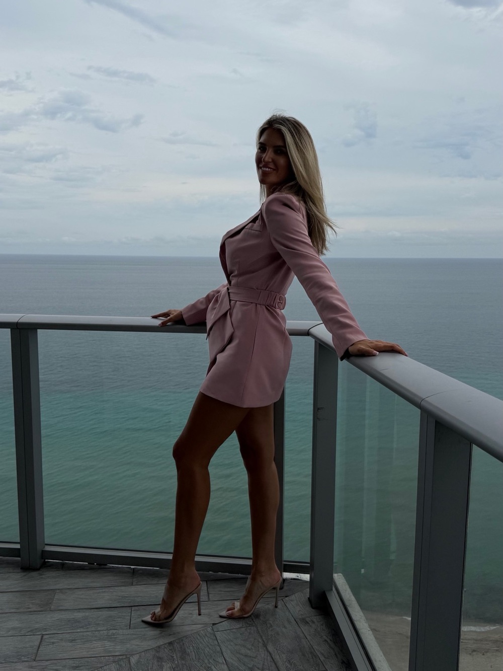 Fashion Nova Pink Blazer Mini Dress